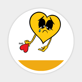 sad broken heart Magnet